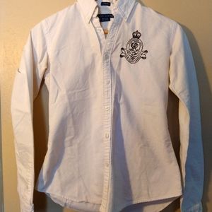 Ralph Lauren Slim Fit Oxford. White.
